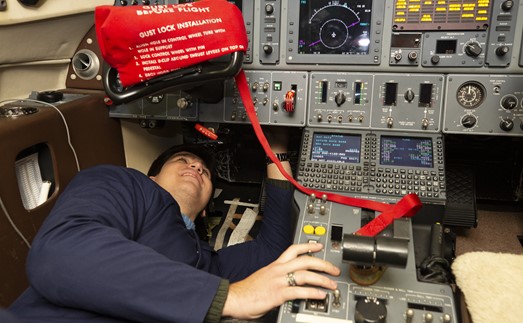 Student Under Cockpit